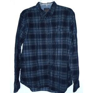 Copper Oak Legacy Mens Corduroy Shirt Large Black Plaid Outdoors Rugged